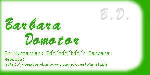 barbara domotor business card